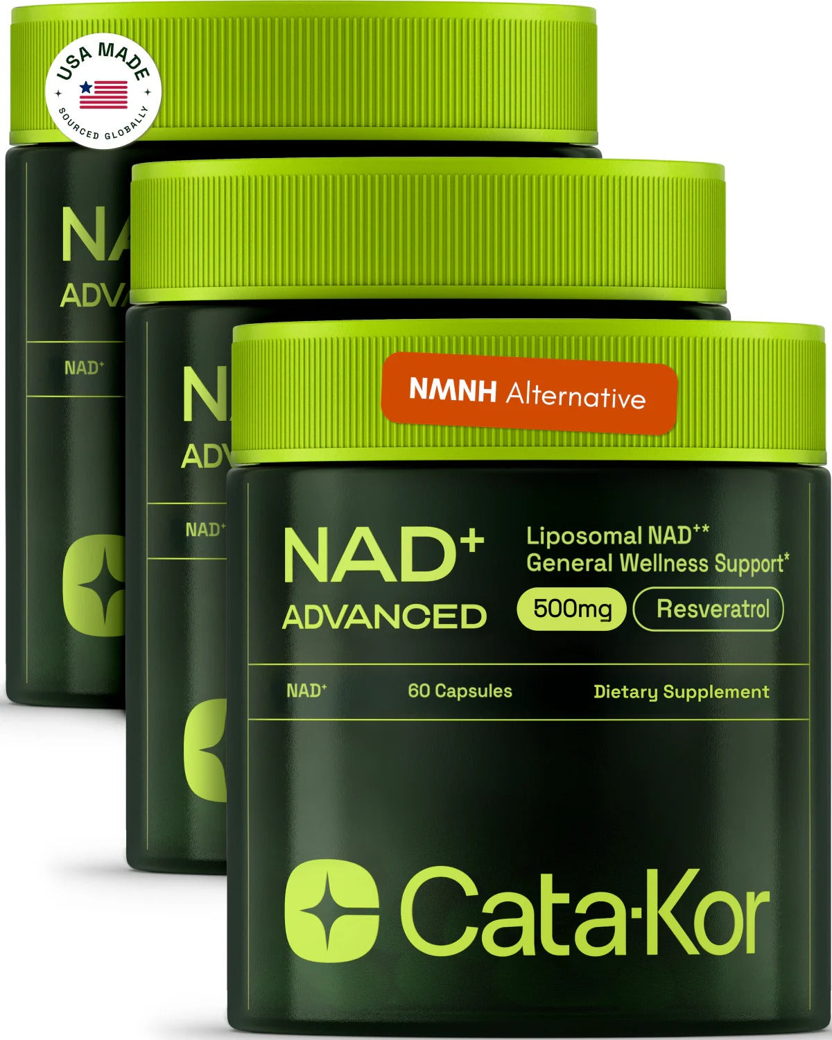 Cata-Kor NAD+ Advanced - NAD Supplement with Resveratrol